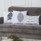 Capa De Almofada Avulsa Trend Estampada Com Zíper  Folha