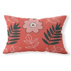 Capa De Almofada Baguete Own Fundo Salmão Ramo Com Folhas E F