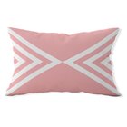 Capa De Almofada Baguete Own Geométrica Rosa E Branca - 45x32