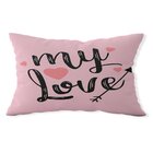 Capa De Almofada Baguete Own My Love Rosa - 45x32 Cm