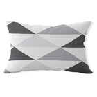 Capa De Almofada Baguete Own Triângulos Cinza - 45x32 Cm - Ún