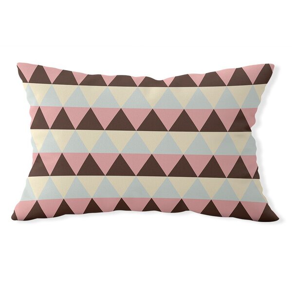 Capa De Almofada Baguete Own Triângulos Rosa E Marrom - 45x32