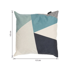 Capa de Almofada Biz Azul e Cinza Suede 45x45cm