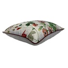 Capa de Almofada Botânica Pássaro Bege e Verde 43x43cm Inspire