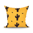 Capa De Almofada Cacto Amarela E Preta Estampada Kit 3 Unidad