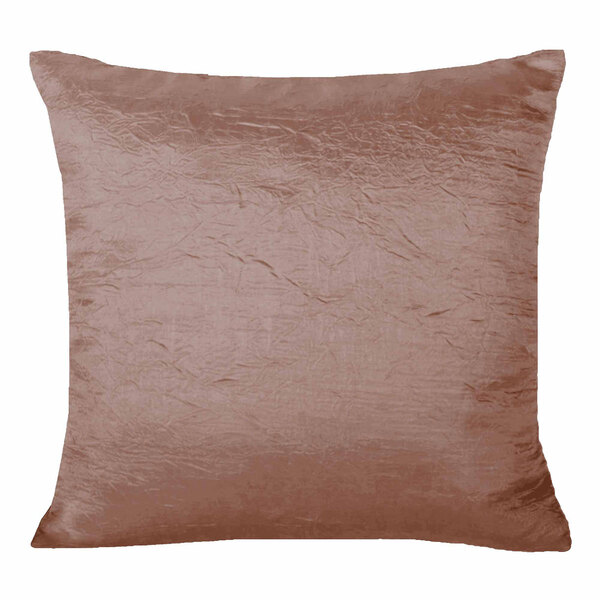 Capa De Almofada Cetim Amassadinho Avelã 45cm X 45cm Com Zíper