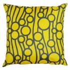 Capa De Almofada Círculos Ligados Amarelo Com Cinza 44x44