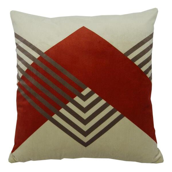 Capa De Almofada City Abstrato Terracota 44x44cm