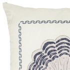 Capa de Almofada Quadrada Concha Azul 2x43x43cm