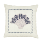 Capa de Almofada Quadrada Concha Azul 2x43x43cm