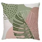 Capa De Almofada Costela De Adão Rose E Verde