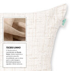 Capa De Almofada De Linho Palha Lisa 45cm X 45cm Com Zíper 4