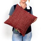 Capa De Almofada De Linho Palha Lisa 45cm X 45cm Com Zíper 4