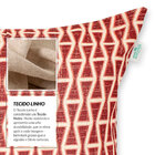 Capa De Almofada De Linho Vermelha Geométrica 45cm X 45cm Com