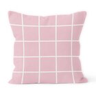 Capa De Almofada Decorativa Own Estampa Grid Rosa - 45x45 Cm