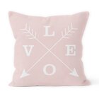 Capa De Almofada Decorativa Own Flechas Love Rosa E Branco -