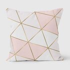 Capa De Almofada Decorativa Own Geométrica Rosa Bebê - 45x45