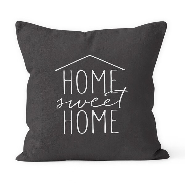 Capa De Almofada Decorativa Own Home Sweet Home Preto - 45x45