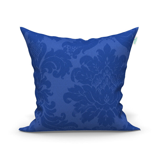 Capa De Almofada Decorativa Para Sala Azul Medalhão 45cm X 45