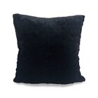 Capa De Almofada Decorativa Peluciada Preta Pelo Curto - 45x4
