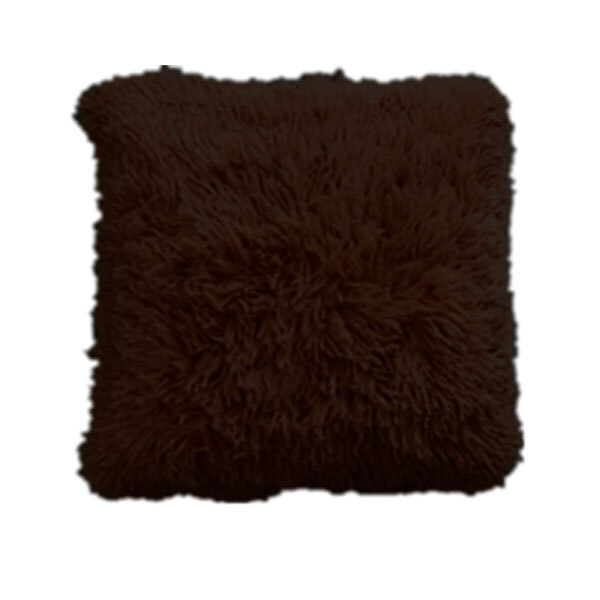 Capa De Almofada Decorativa Peluda 42x42 Tabaco