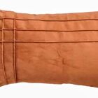 Capa De Almofada Drapeada Line 2 Veludo Terracota Retangular