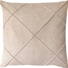 Capa De Almofada Drapeada Linho Cru 60x60