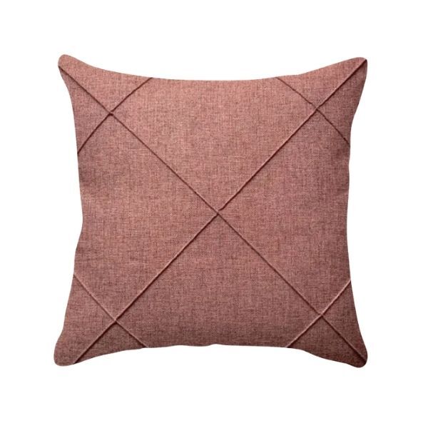 Capa De Almofada Drapeada Linho Rosa Antigo 50x50cm