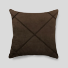 Capa De Almofada Drapeada Marrom 50x50