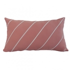 Capa De Almofada Em Algodão Listrada Rosa Antigo