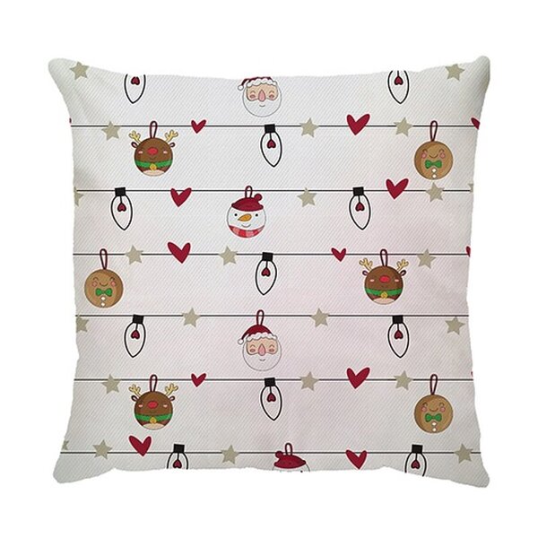 Capa De Almofada Em Sarja Natal Varal
