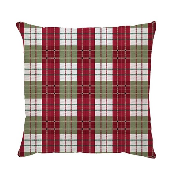 Capa De Almofada Em Sarja Natal Xadrez