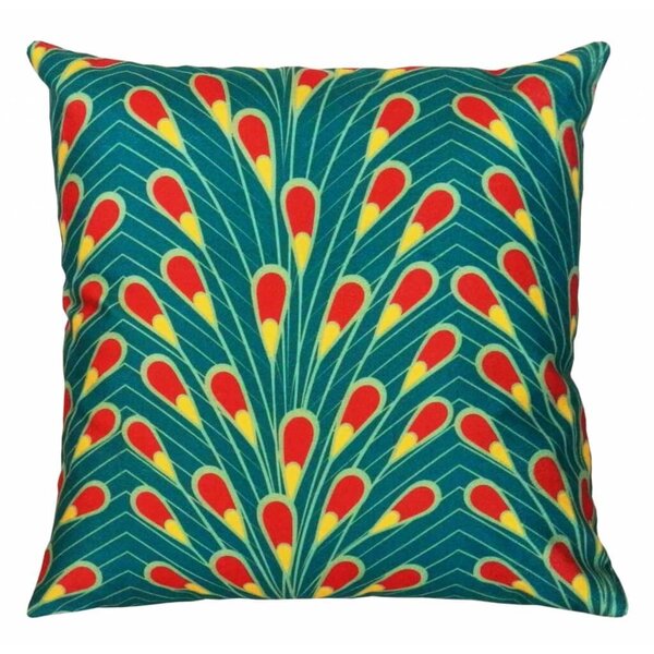 Capa De Almofada Estampa Pavão Verde 44x44