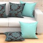 Capa De Almofada Estampada Azul Clássica 6 Unidades 60cm X 60