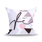 Capa De Almofada Estampada Fé Rosê E Carinha Kit Com 2 Unidad