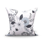 Capa De Almofada Estampada Novara Cinza Grande Tecido Jacquar