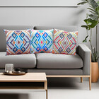 Capa De Almofada Etnica Palha 45x45  Losango Terracota