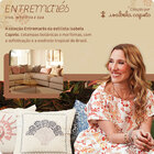 Capa de Almofada Externa para Jardim 43x43cm Quadrada Flor Azul Isabela Capeto SF