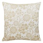 Capa De Almofada Flor Creme Claro 45x45