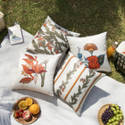 Capa de Almofada Quadrada Flor Listrada 2x43x43cm