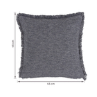 Capa de Almofada Franja Lã Cinza 45x45cm