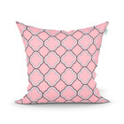 Capa De Almofada Geométrica Rosê Estampada 45cm X 45cm Com Zí