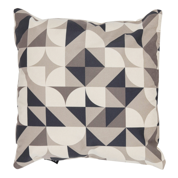 Capa de Almofada Goma Cinza e Branco Suede 45x45cm