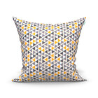 Capa De Almofada Grande Amarela Geométrica 4 Unidades 60cm X