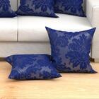 Capa De Almofada Grande Azul Lisa 4 Unidades 60cm X 60cm Teci