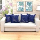 Capa De Almofada Grande Azul Lisa 4 Unidades 60cm X 60cm Teci