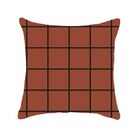 Capa De Almofada Grid Fundo Terracota