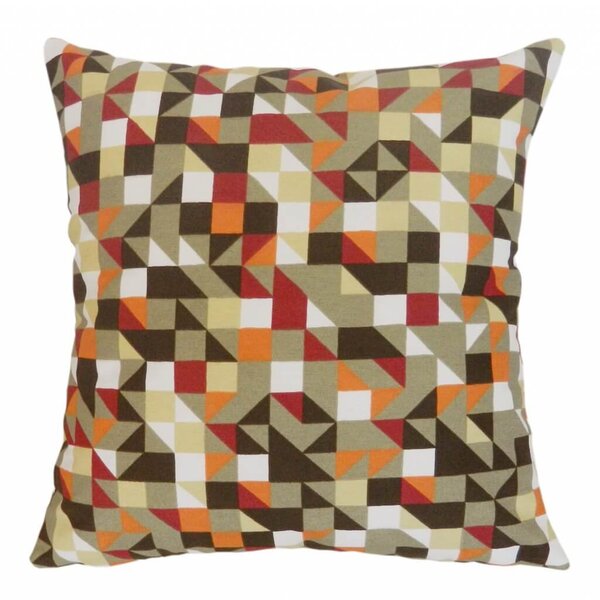 Capa De Almofada Impermeável Geométrica Marrom 45x45cm