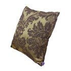 Capa De Almofada Jacquard Arabescos Cinza Dourado 45x45cm