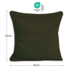 Capa de Almofada Quadrada Kalpe Algodão Verde 45x45x0,8cm Inspire